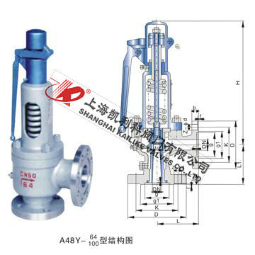 A48H,A48Y带扳手弹簧全启式安全阀