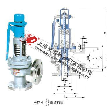 A47H,A47Y带扳手弹簧微启式安全阀